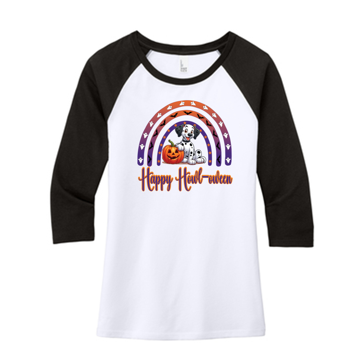 Dalmatian Howl-ween Front Print Only - WagALotBowWow