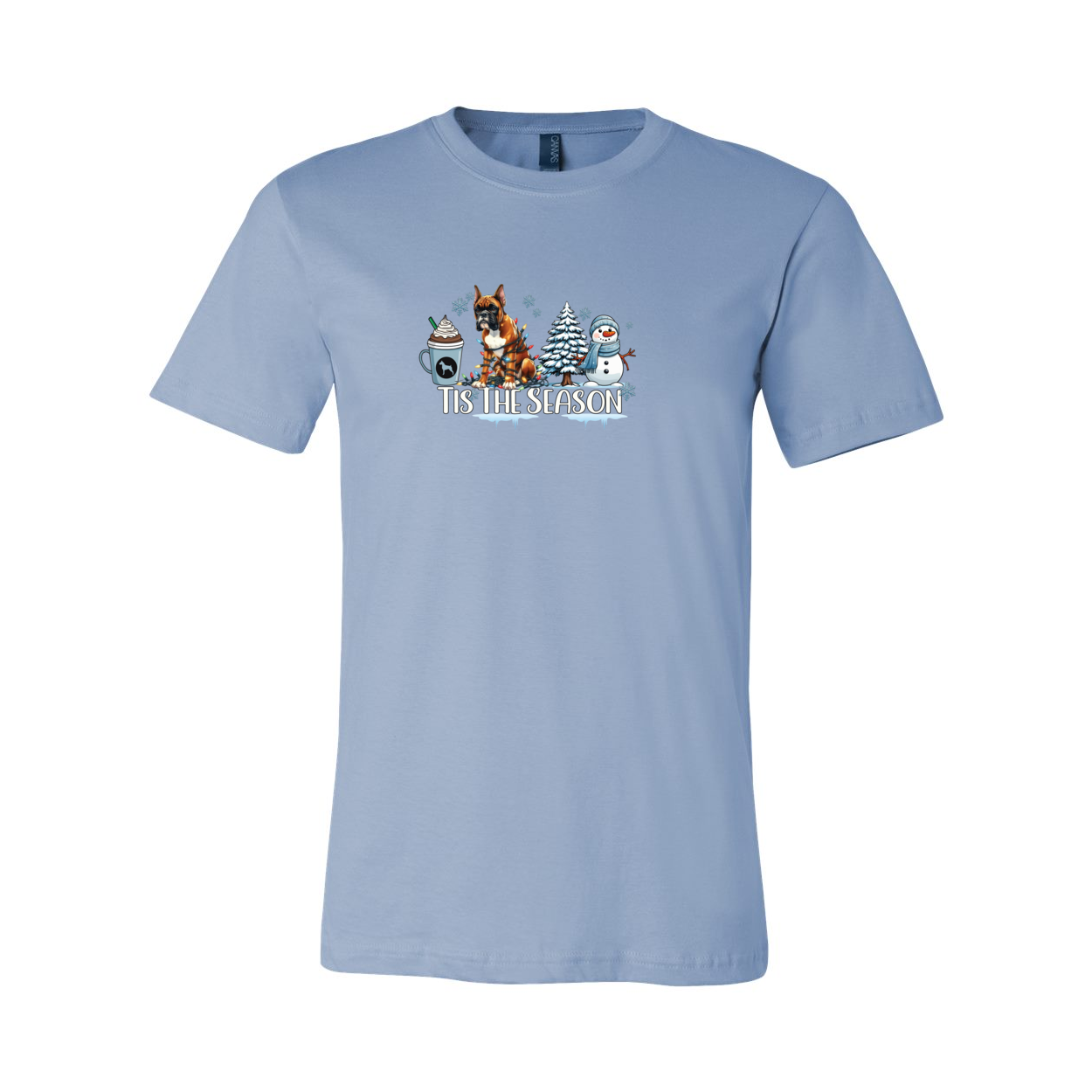 Boxer Tis The Season Winter Unisex Short Sleeve Jersey Tee - WagALotBowWow