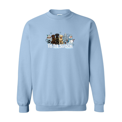 Labrador Tis The Season Winter Heavy Blend Crewneck Sweatshirt - WagALotBowWow