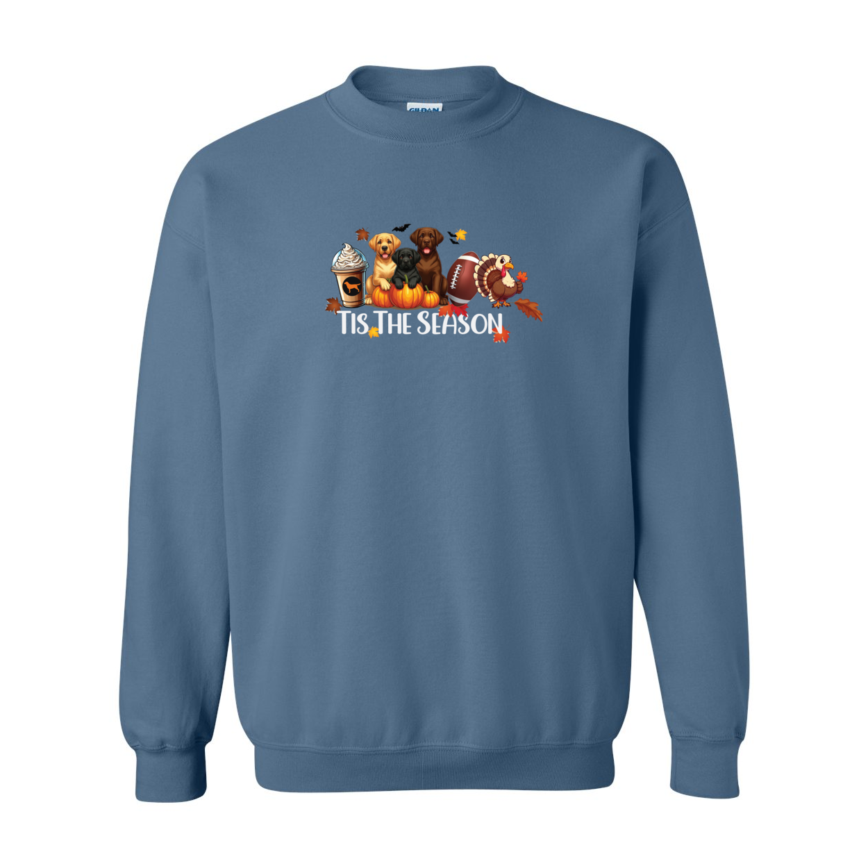 Labrador Tis The Season Fall Heavy Blend Crewneck Sweatshirt - WagALotBowWow
