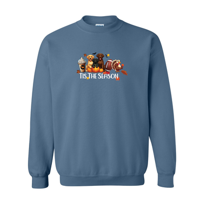 Labrador Tis The Season Fall Heavy Blend Crewneck Sweatshirt - WagALotBowWow