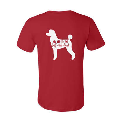 Scent Poodle 2 F/B Unisex Short Sleeve Jersey Tee - WagALotBowWow