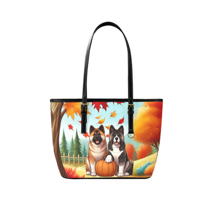 Custom Photo Leather Tote – Your Pet, Kids, or Favorite Photo