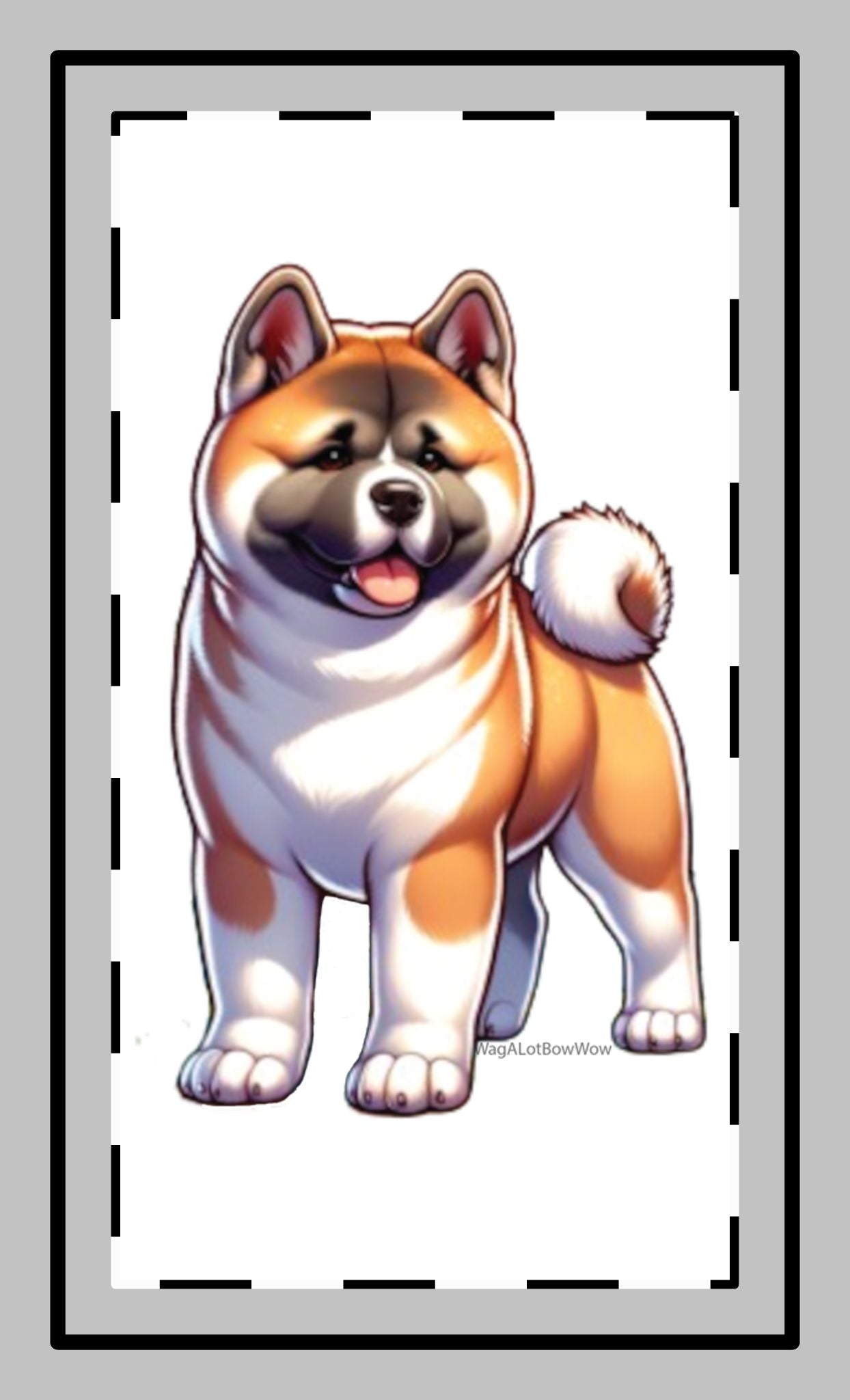 Fawn Akita Dog Magnets - WagALotBowWow