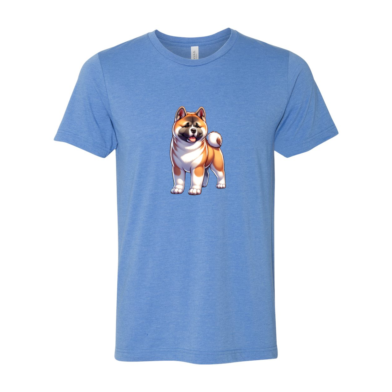 Akita Fawn Cartoon Front Unisex Short Sleeve Jersey Tee - WagALotBowWow