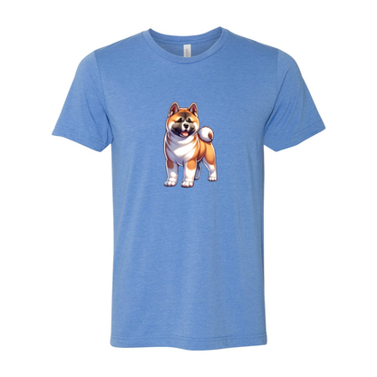 Akita Fawn Cartoon Front Unisex Short Sleeve Jersey Tee - WagALotBowWow