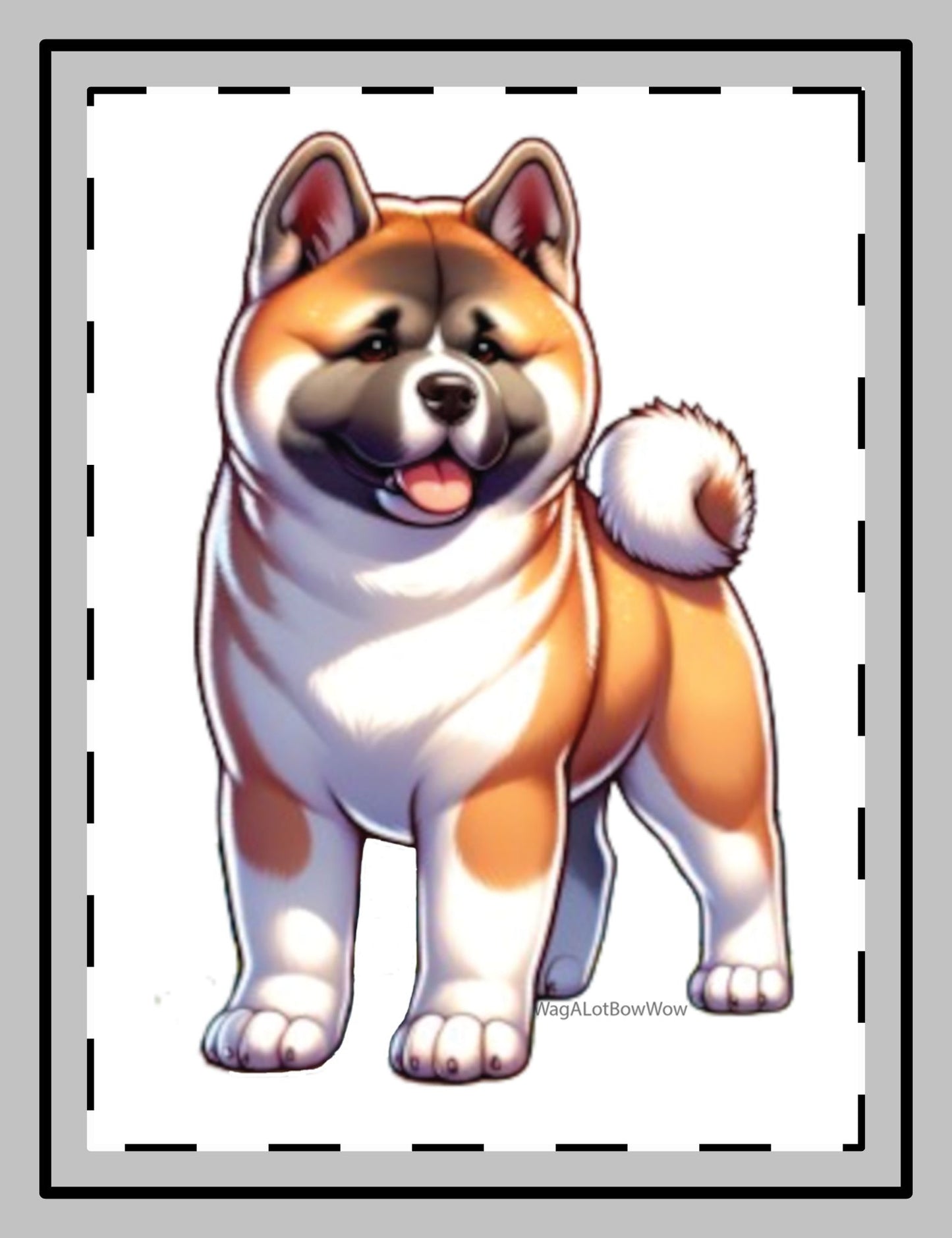 Fawn Akita Dog Magnets - WagALotBowWow