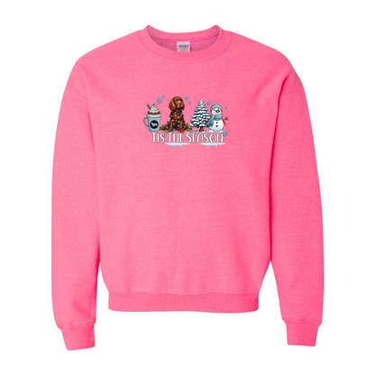 Sussex Tis The Season Winter Heavy Blend Crewneck Sweatshirt - WagALotBowWow