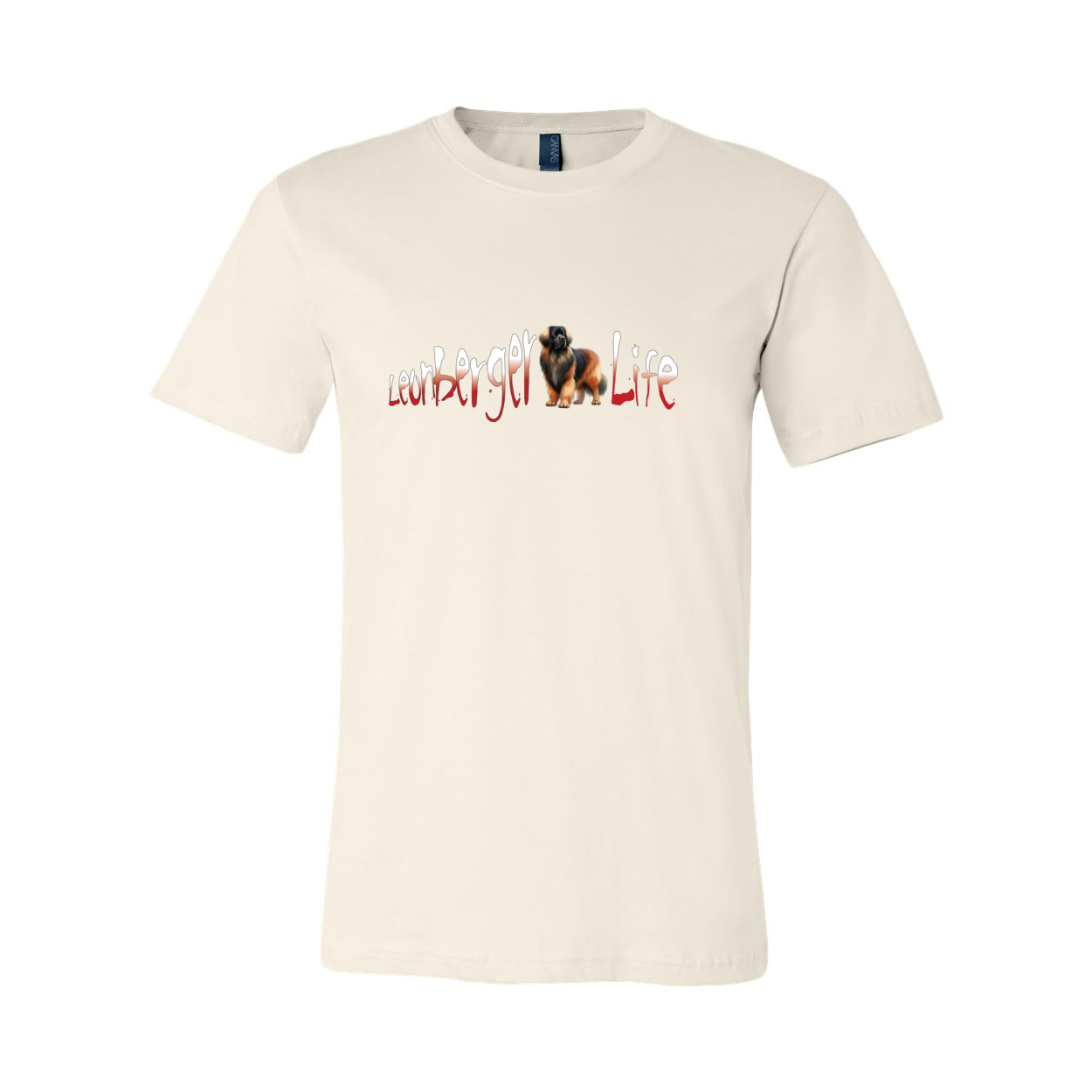 Leonberger Life Red/White Unisex SS Jersey Tee - WagALotBowWow