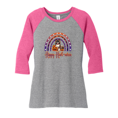 Akita Happy Howl-ween 3/4 Raglan Sleeve - WagALotBowWow