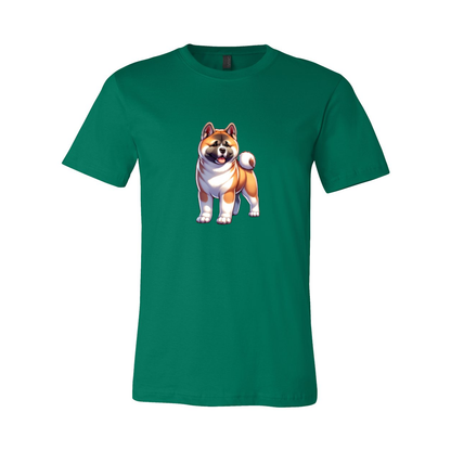 Akita Fawn Cartoon Front Unisex Short Sleeve Jersey Tee - WagALotBowWow