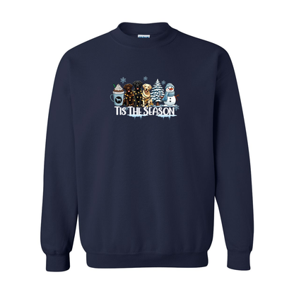 Labrador Tis The Season Winter Heavy Blend Crewneck Sweatshirt - WagALotBowWow