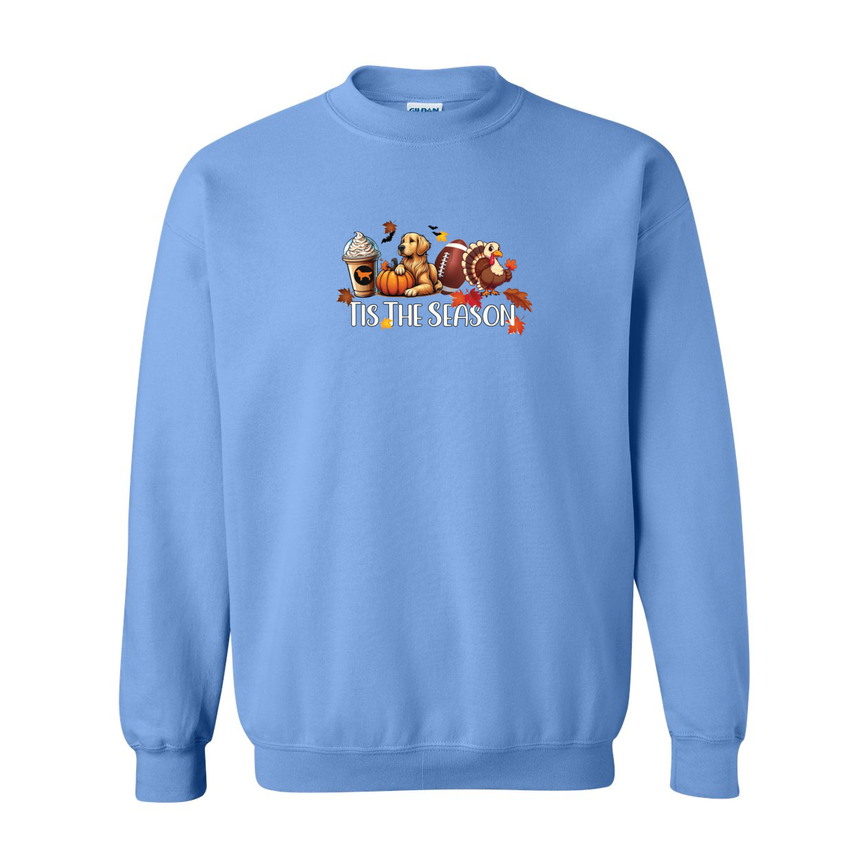 Golden Tis The Season Fall Heavy Blend Crewneck Sweatshirt - WagALotBowWow