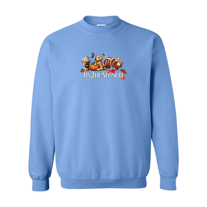Golden Tis The Season Fall Heavy Blend Crewneck Sweatshirt - WagALotBowWow