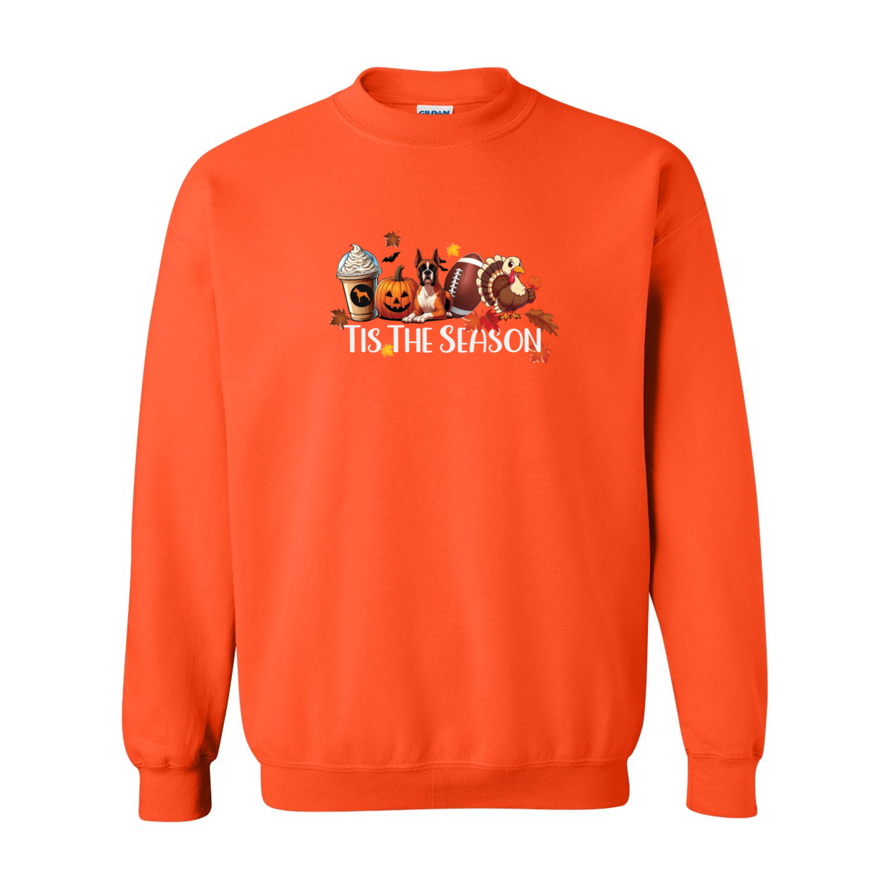 Boxer Tis The Season Turkey Heavy Blend Crewneck Sweatshirt - WagALotBowWow