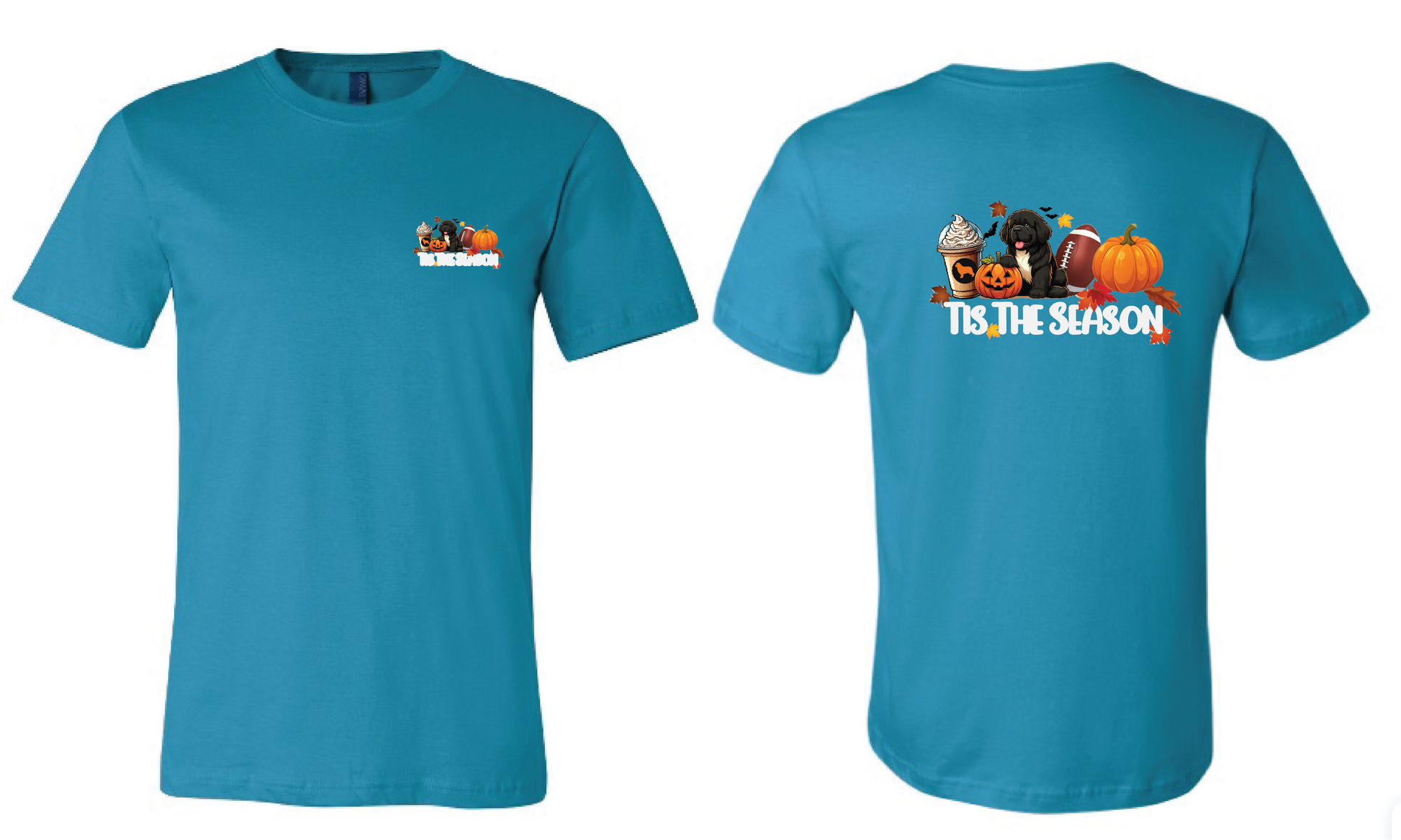 Fall Tis The Season Working Dog Breed Unisex SS Front/Back Print Blues - WagALotBowWow