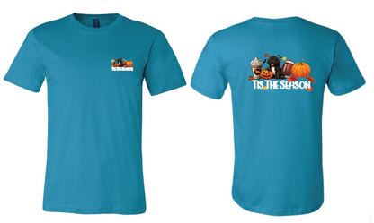 Fall Tis The Season Working Dog Breed Unisex SS Front/Back Print Blues - WagALotBowWow