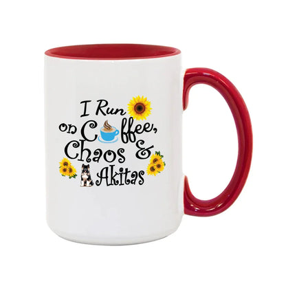 15oz Coffee, Chaos, Akitas Sunflower - WagALotBowWow