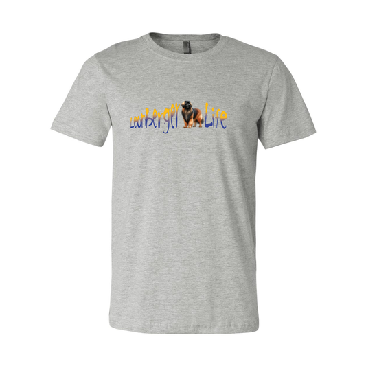 Leonberger Life YellowBlue Unisex Short Sleeve Jersey Tee - WagALotBowWow