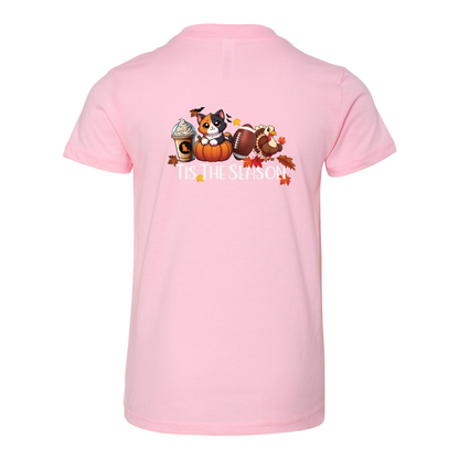 Calico Cat Tis The Season Fall Front/Back - WagALotBowWow