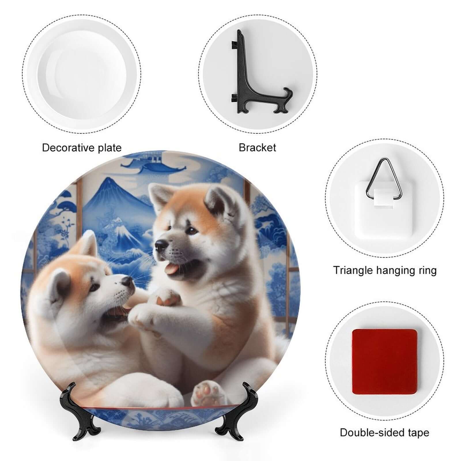 Customize Bone China Decorative Plate - WagALotBowWow