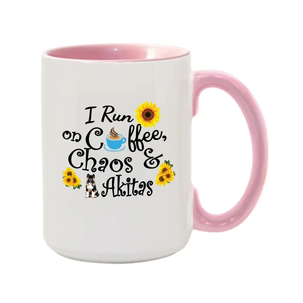15oz Coffee, Chaos, Akitas Sunflower - WagALotBowWow