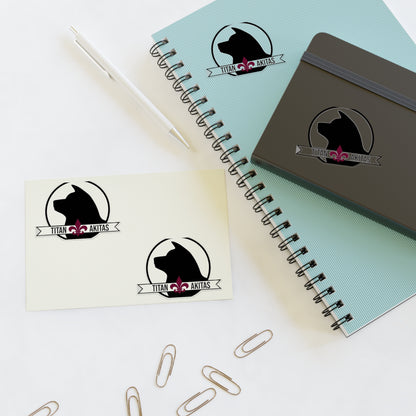Titan Akitas Sticker Sheet — Dog Silhouette Decal Pack