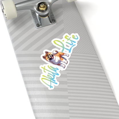 Akita Life Fawn Kiss-Cut Stickers - WagALotBowWow