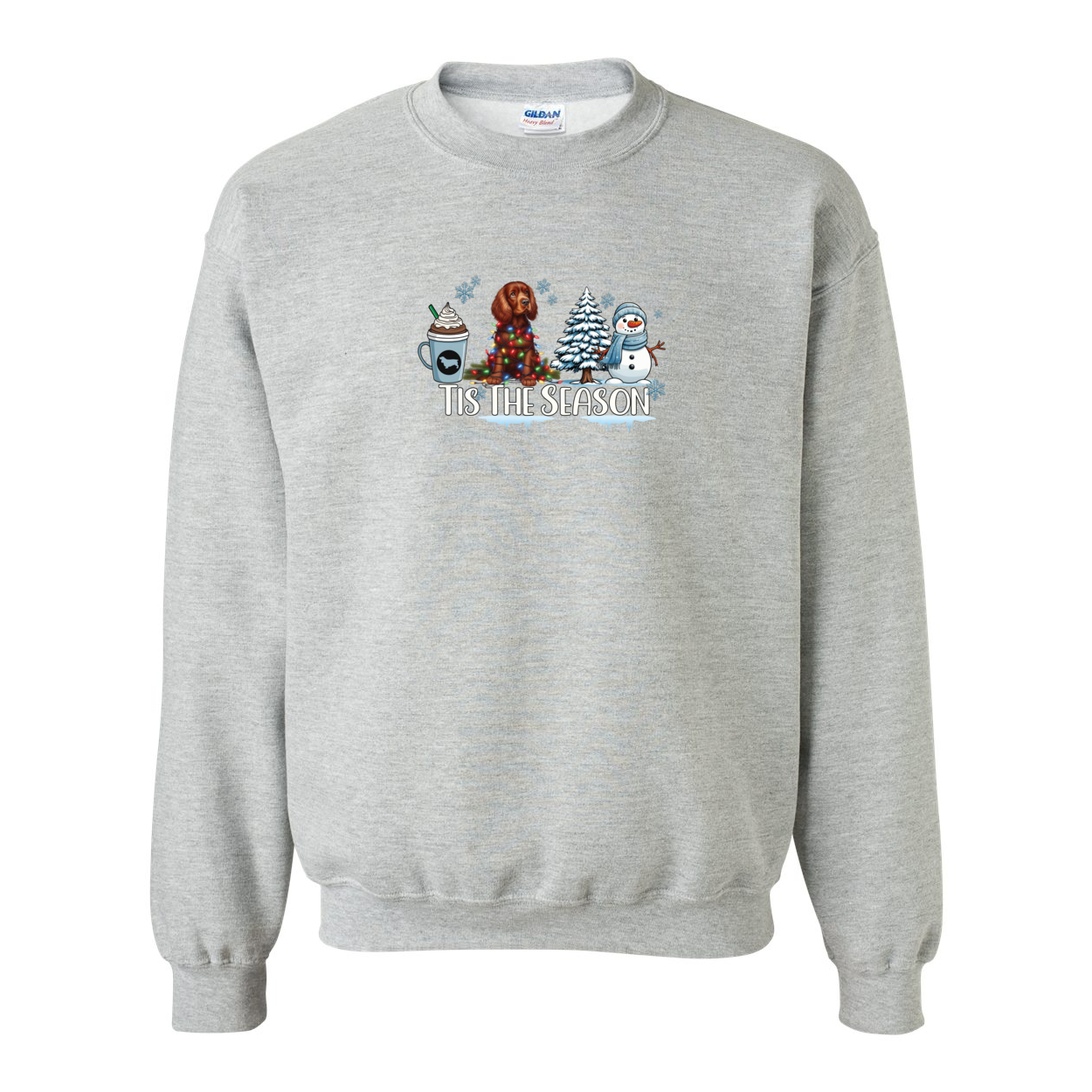 Sussex Tis The Season Winter Heavy Blend Crewneck Sweatshirt - WagALotBowWow