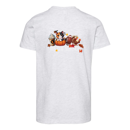 Calico Cat Tis The Season Fall Front/Back - WagALotBowWow
