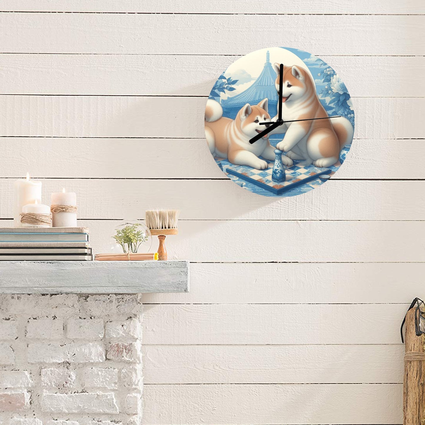 Custom USA Clock MDF Wall Clock - WagALotBowWow