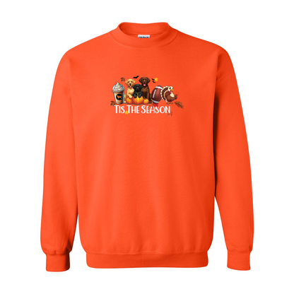 Labrador Tis The Season Fall Heavy Blend Crewneck Sweatshirt - WagALotBowWow