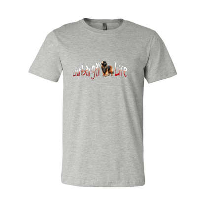 Leonberger Life Red/White Unisex SS Jersey Tee - WagALotBowWow