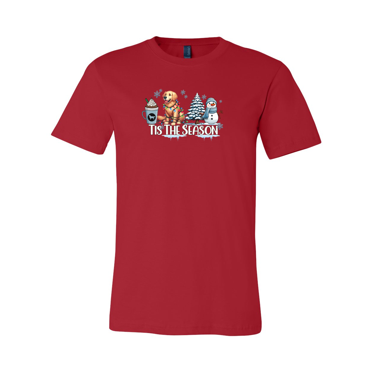 Golden Tis The Season Winter Unisex Short Sleeve Jersey Tee - WagALotBowWow