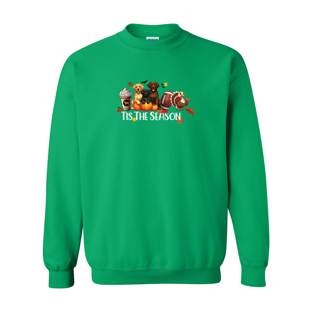 Labrador Tis The Season Fall Heavy Blend Crewneck Sweatshirt - WagALotBowWow