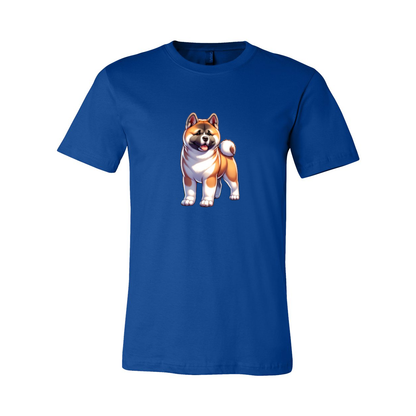 Akita Fawn Cartoon Front Unisex Short Sleeve Jersey Tee - WagALotBowWow