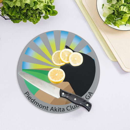 Custom Round Chopping Block Tempered Glass - WagALotBowWow