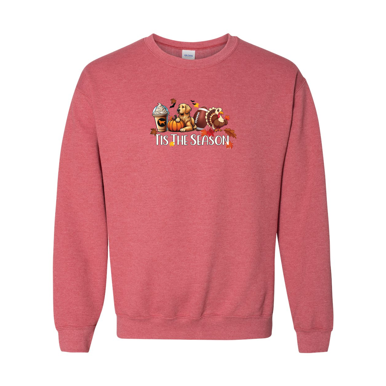 Golden Tis The Season Fall Heavy Blend Crewneck Sweatshirt - WagALotBowWow