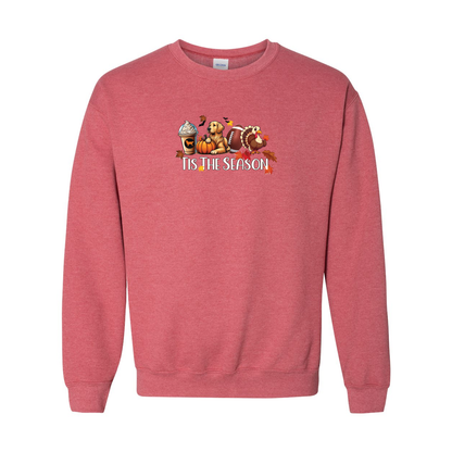 Golden Tis The Season Fall Heavy Blend Crewneck Sweatshirt - WagALotBowWow