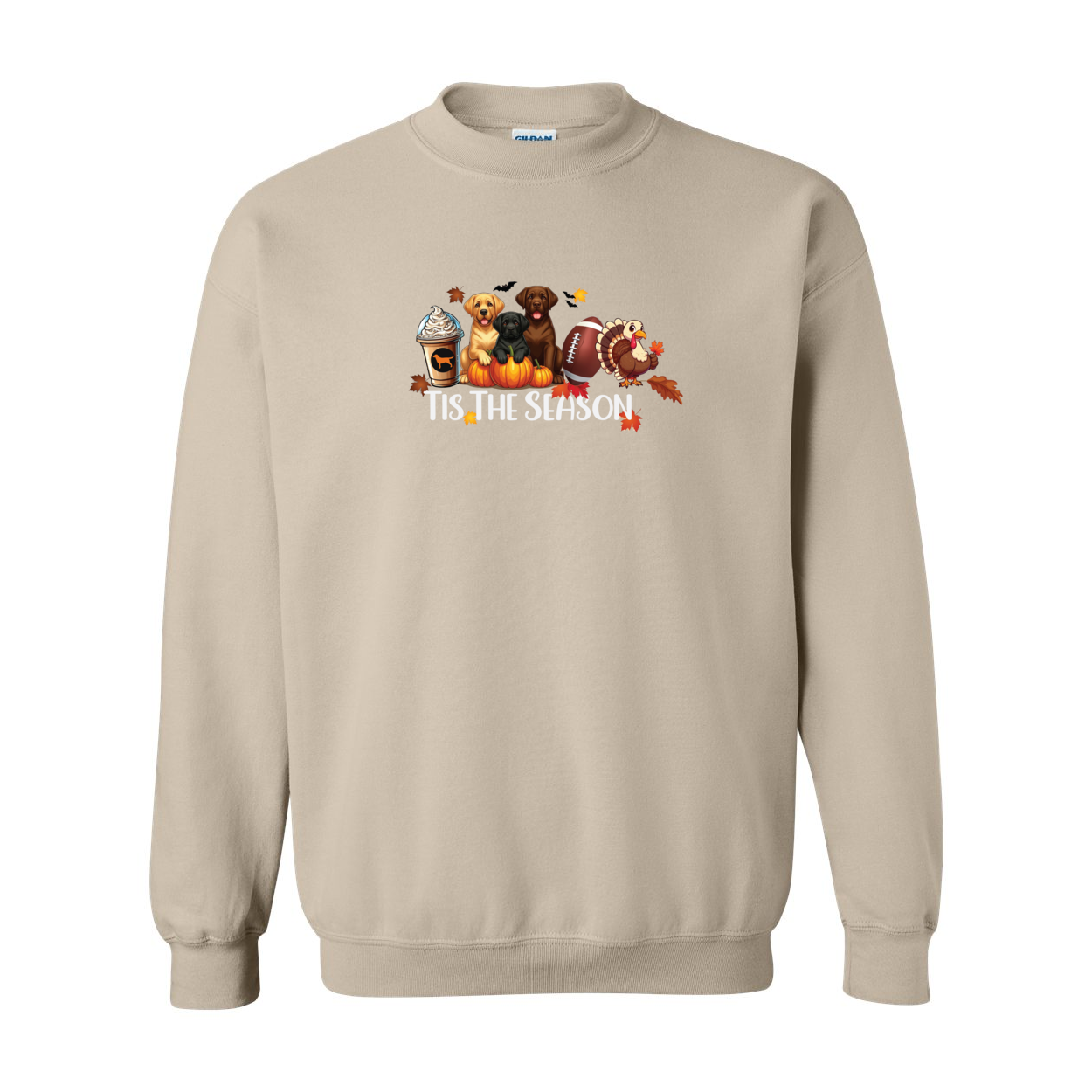 Labrador Tis The Season Fall Heavy Blend Crewneck Sweatshirt - WagALotBowWow