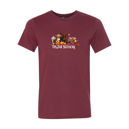 Labrador Tis The Season Fall Unisex Short Sleeve Jersey Tee - WagALotBowWow