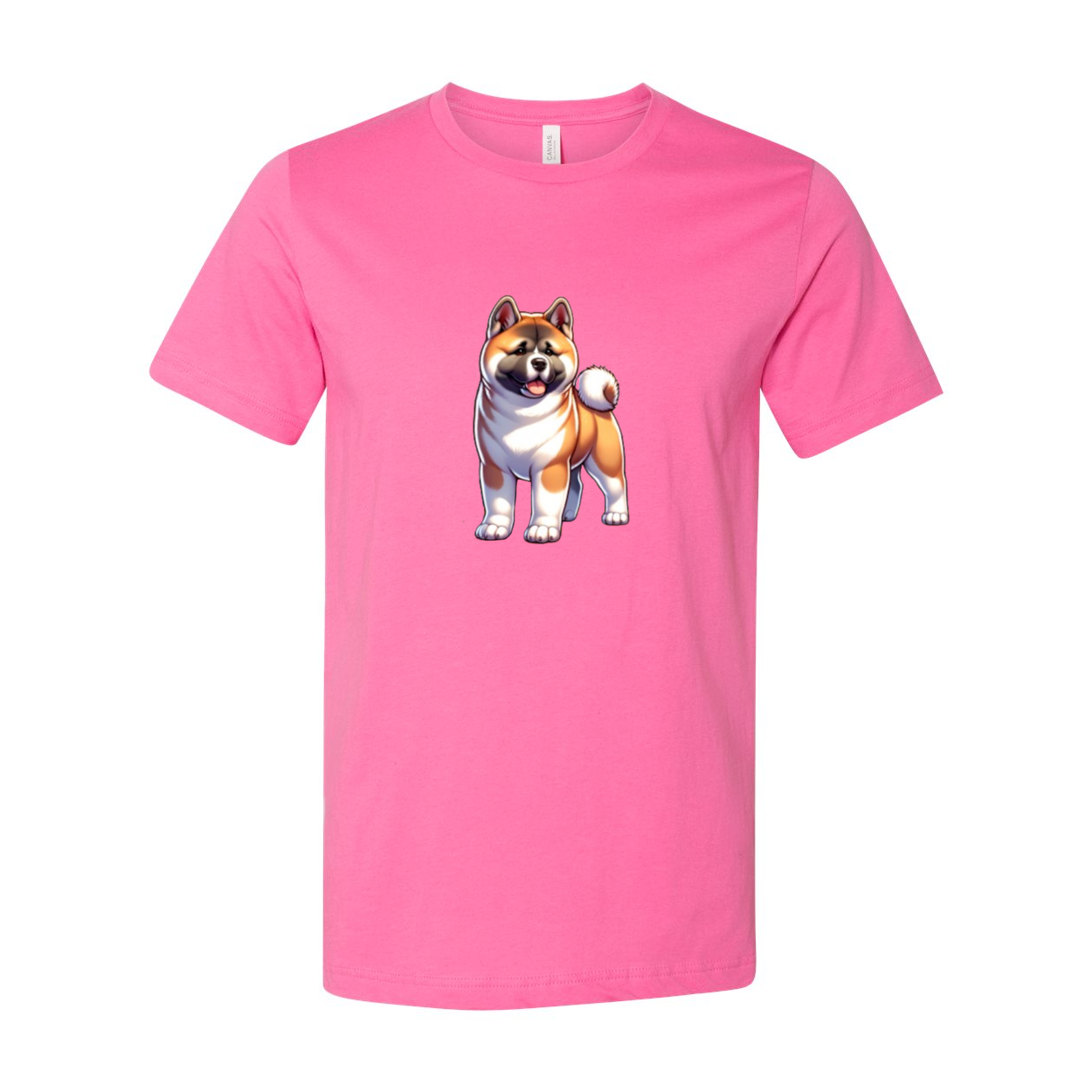 Akita Fawn Cartoon Front Unisex Short Sleeve Jersey Tee - WagALotBowWow