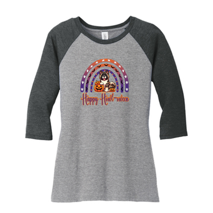 Akita Happy Howl-ween 3/4 Raglan Sleeve - WagALotBowWow