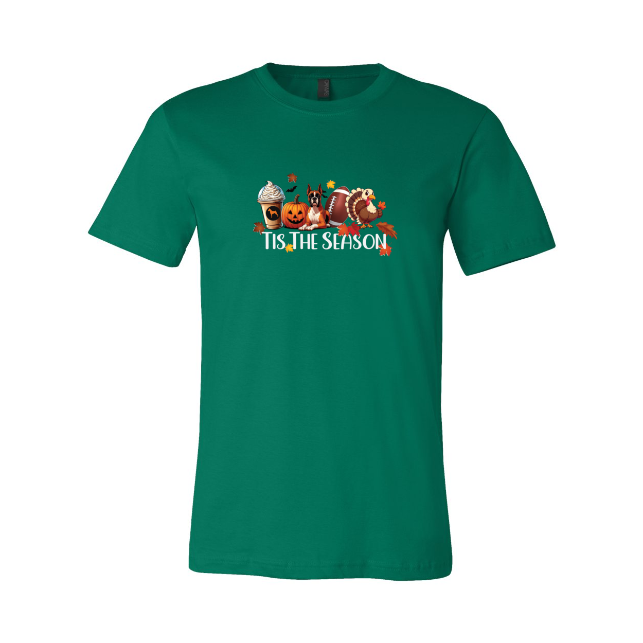 Boxer Tis The Season Turkey Unisex Short Sleeve Jersey Tee - WagALotBowWow