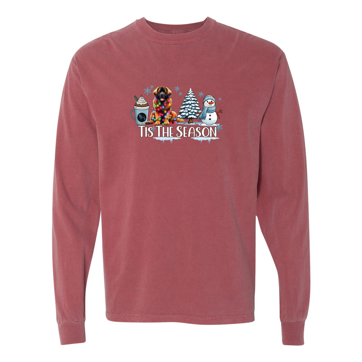 Leonberger Tis The Season Winter Long Sleeve T-Shirt - WagALotBowWow