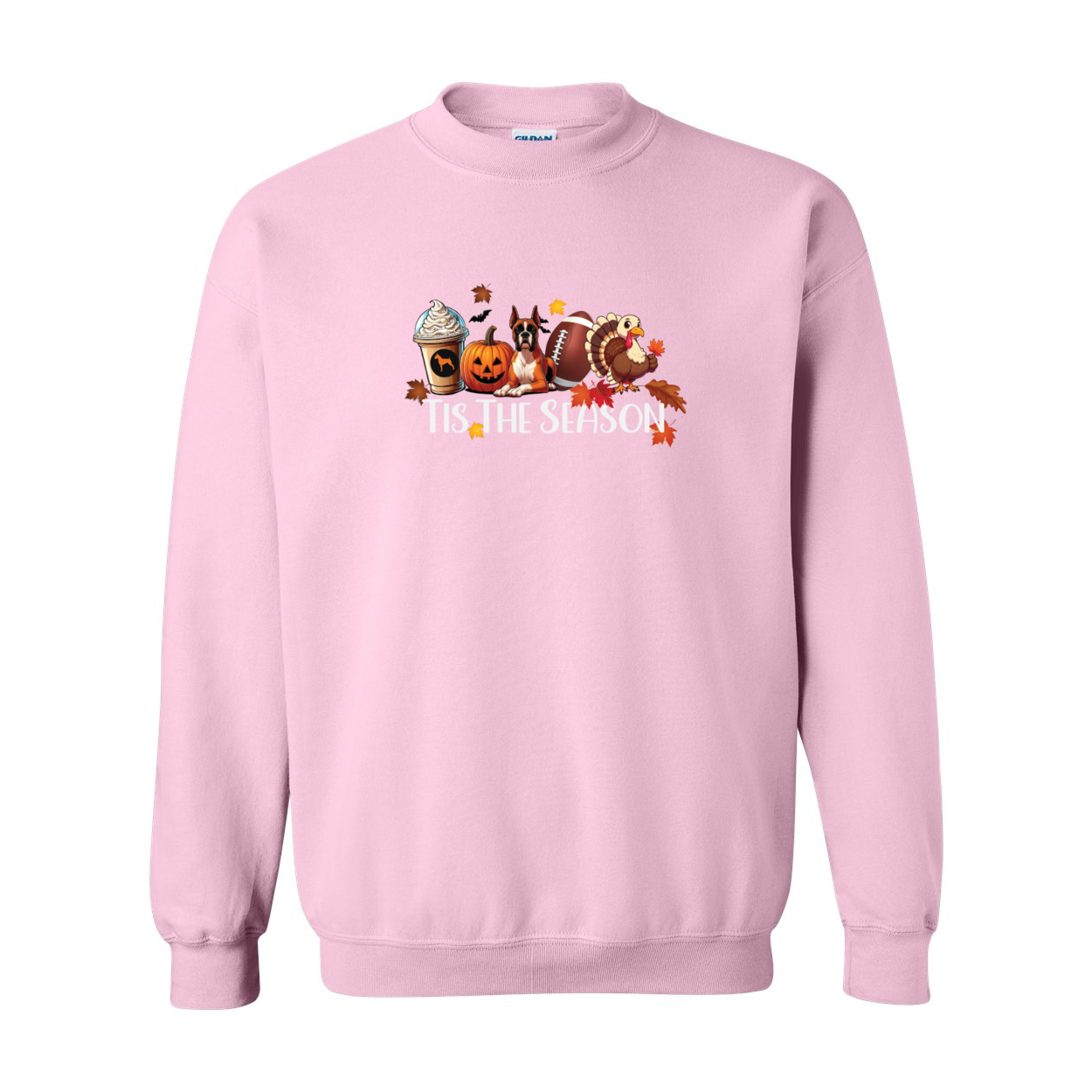 Boxer Tis The Season Turkey Heavy Blend Crewneck Sweatshirt - WagALotBowWow
