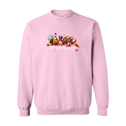 Boxer Tis The Season Turkey Heavy Blend Crewneck Sweatshirt - WagALotBowWow