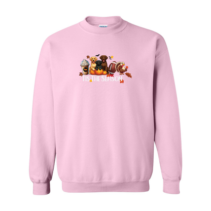 Labrador Tis The Season Fall Heavy Blend Crewneck Sweatshirt - WagALotBowWow