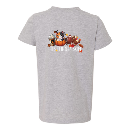 Calico Cat Tis The Season Fall Front/Back - WagALotBowWow