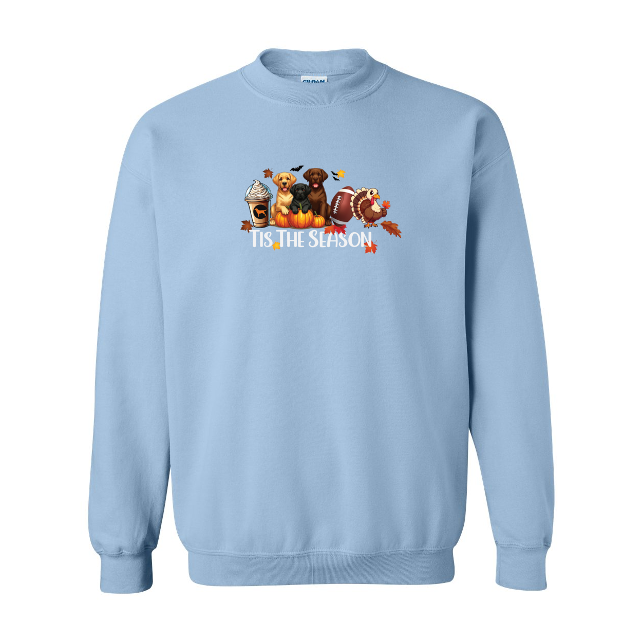 Labrador Tis The Season Fall Heavy Blend Crewneck Sweatshirt - WagALotBowWow